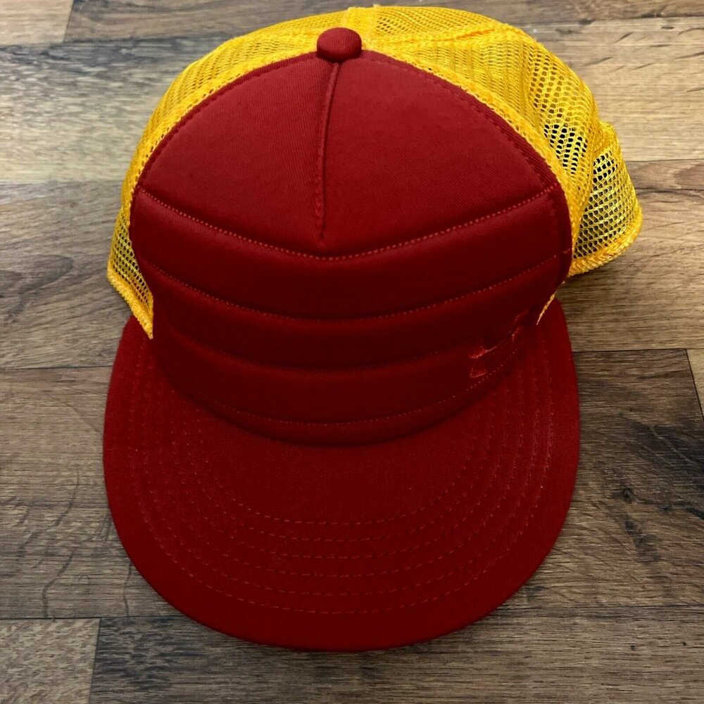 Under Armour Golf Cap Burgundy With Yellow Mesh Hat